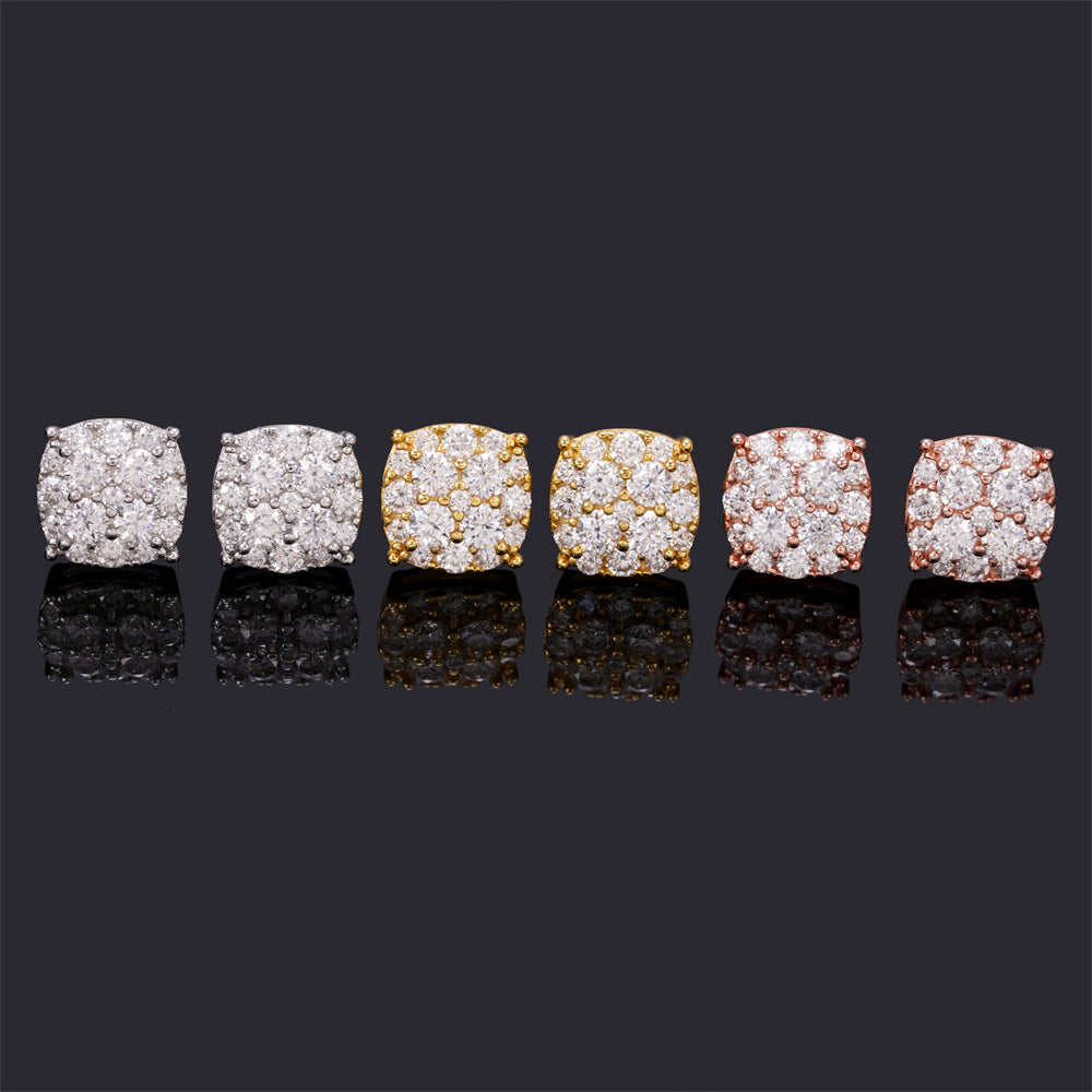 GRA Certificated Moissanite Stud Earrings For Men Hip Hop Jewelry