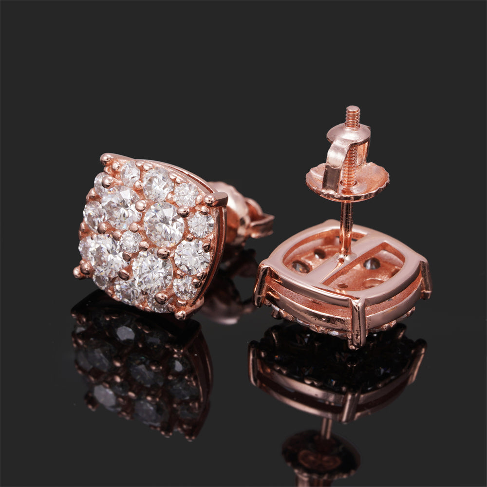 GRA Certificated Moissanite Stud Earrings For Men Hip Hop Jewelry