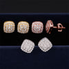 925 Sterling Silver Three Colors Moissanite Earrings Hip Hop Iced Out Hip Hop Jewelry