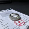 925 Sterling Silver Lab Grown Diamond Eternity Ring Band For Men