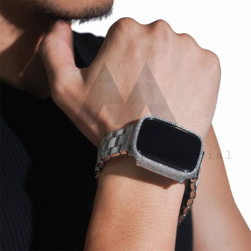 Apple Moissanite Diamond Watch Cases 14K Gold
