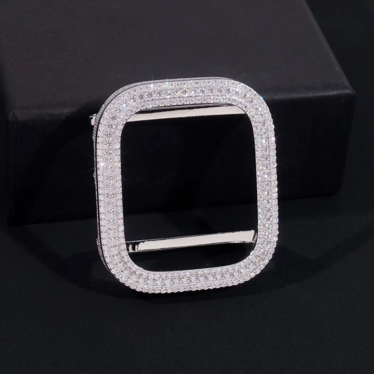 Custom Apple Moissanite Watch Ultra 2 Case 14K Gold