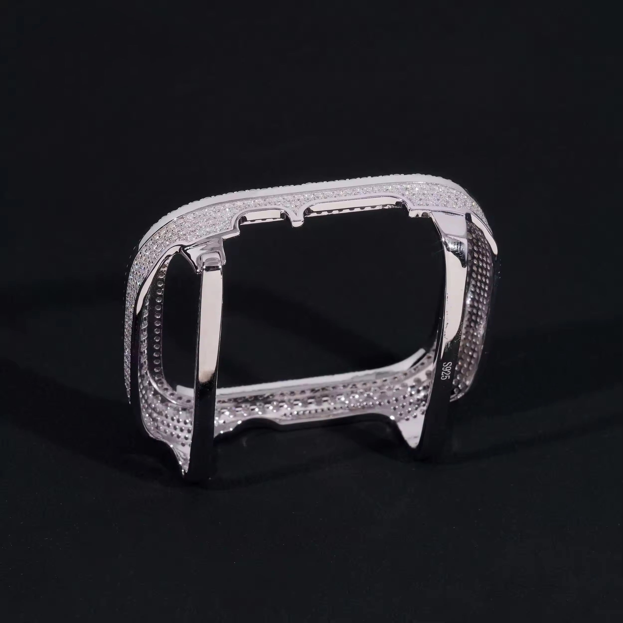 Custom Apple Moissanite Watch Ultra 2 Case 14K Gold