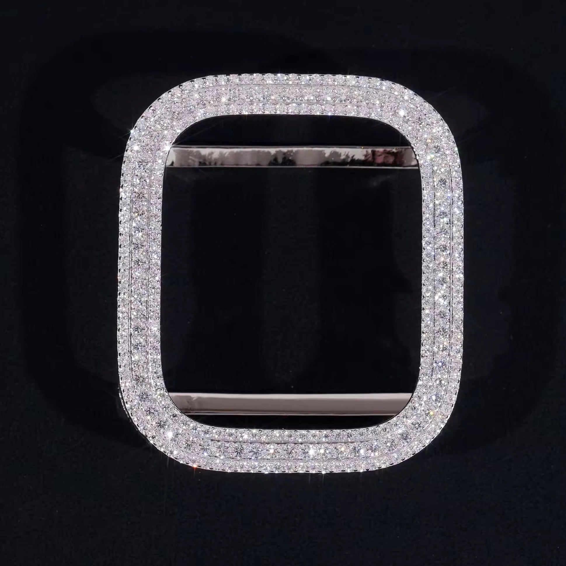 Custom Apple Moissanite Watch Ultra 2 Case 14K Gold