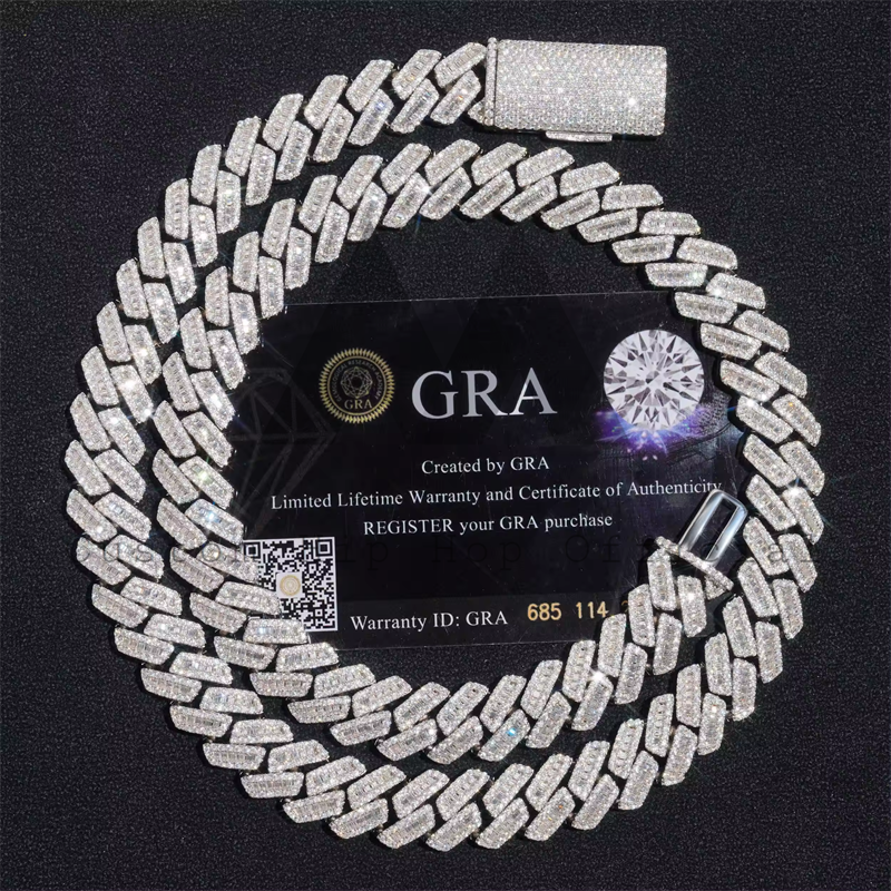 13mm Iced Out Moissanite Cuban Chain | Hip Hop Men's Necklace