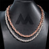 Stylish iced out moissanite hip hop jewelry with 8mm rosary ball chain passing diamond tester3