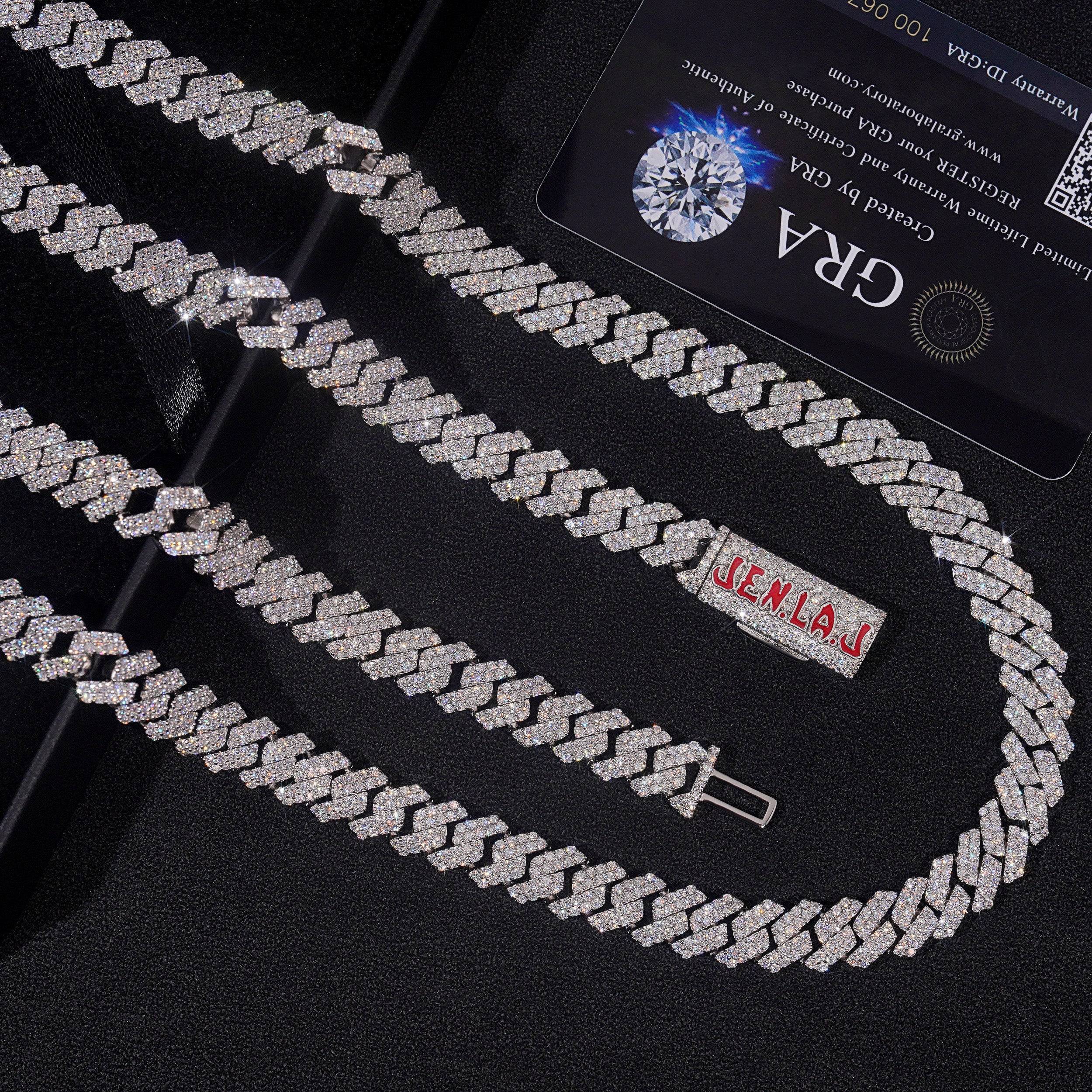 Custom Clasp 10mm Moissanite Miami Cuban Link Chain 10K Gold