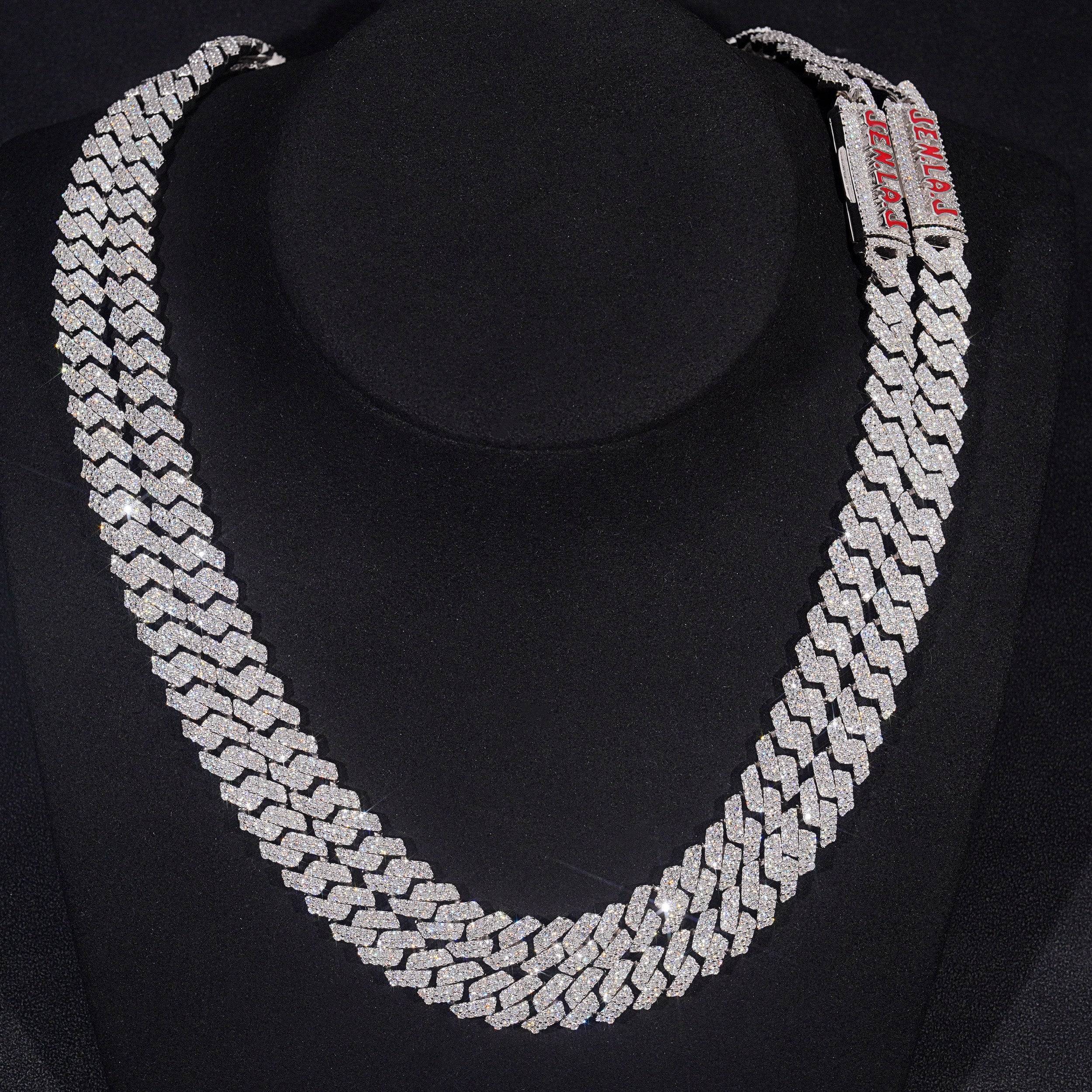 Custom Clasp 10mm Moissanite Miami Cuban Link Chain 10K Gold