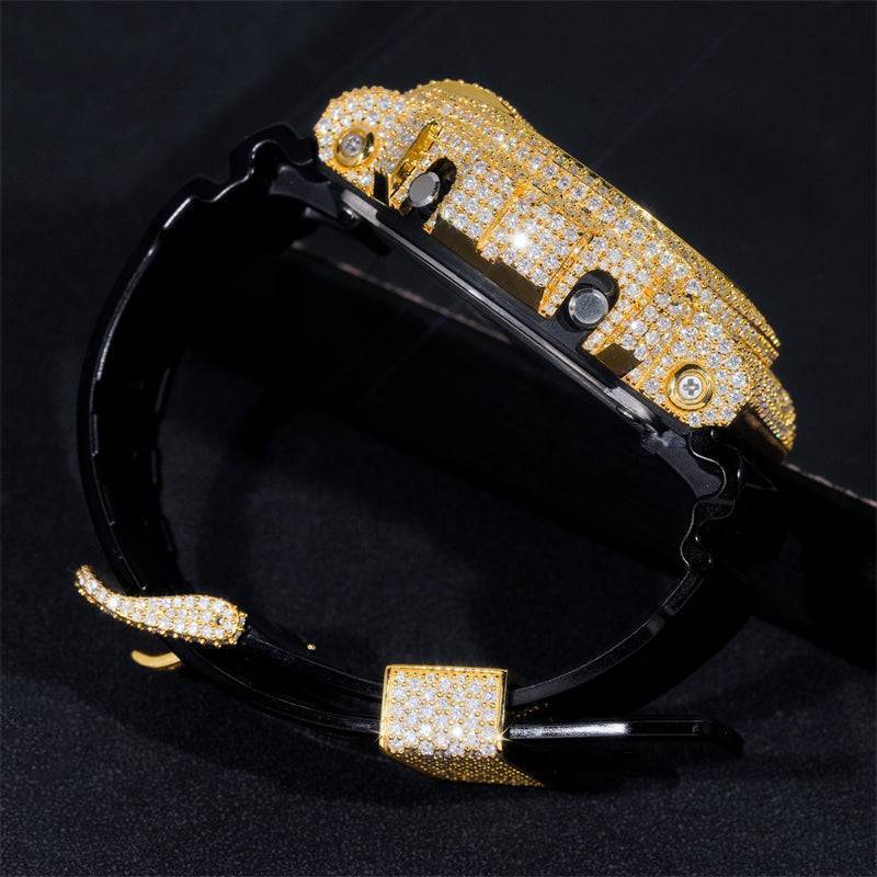 Custom G Shock DW6900 Diamond Watches Case 10K Gold