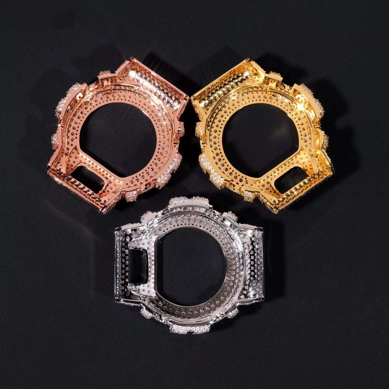 Custom G Shock DW6900 Moissanite Watches Case 10K Gold