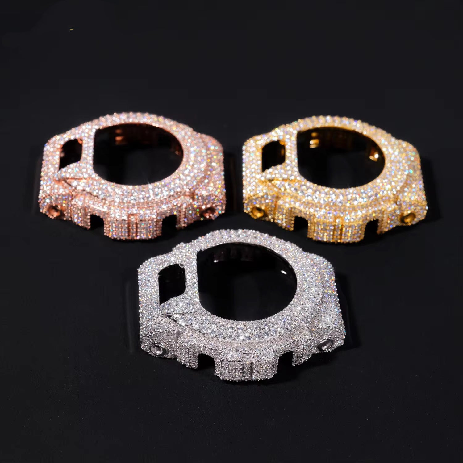 Custom G Shock DW6900 Moissanite Watches Case 10K Gold