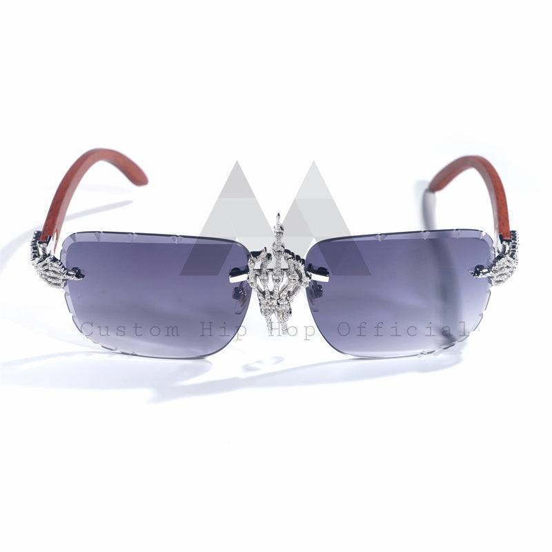 Custom Moissanite Classic Sunglasses 10K Gold