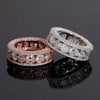 New Arrival Round Mix Pear Cut Eternity Ring Side Iced Moissanite Diamond