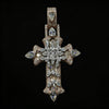 New Style Flower Design Cross Pendant Moissanite Charm 3.5Inch