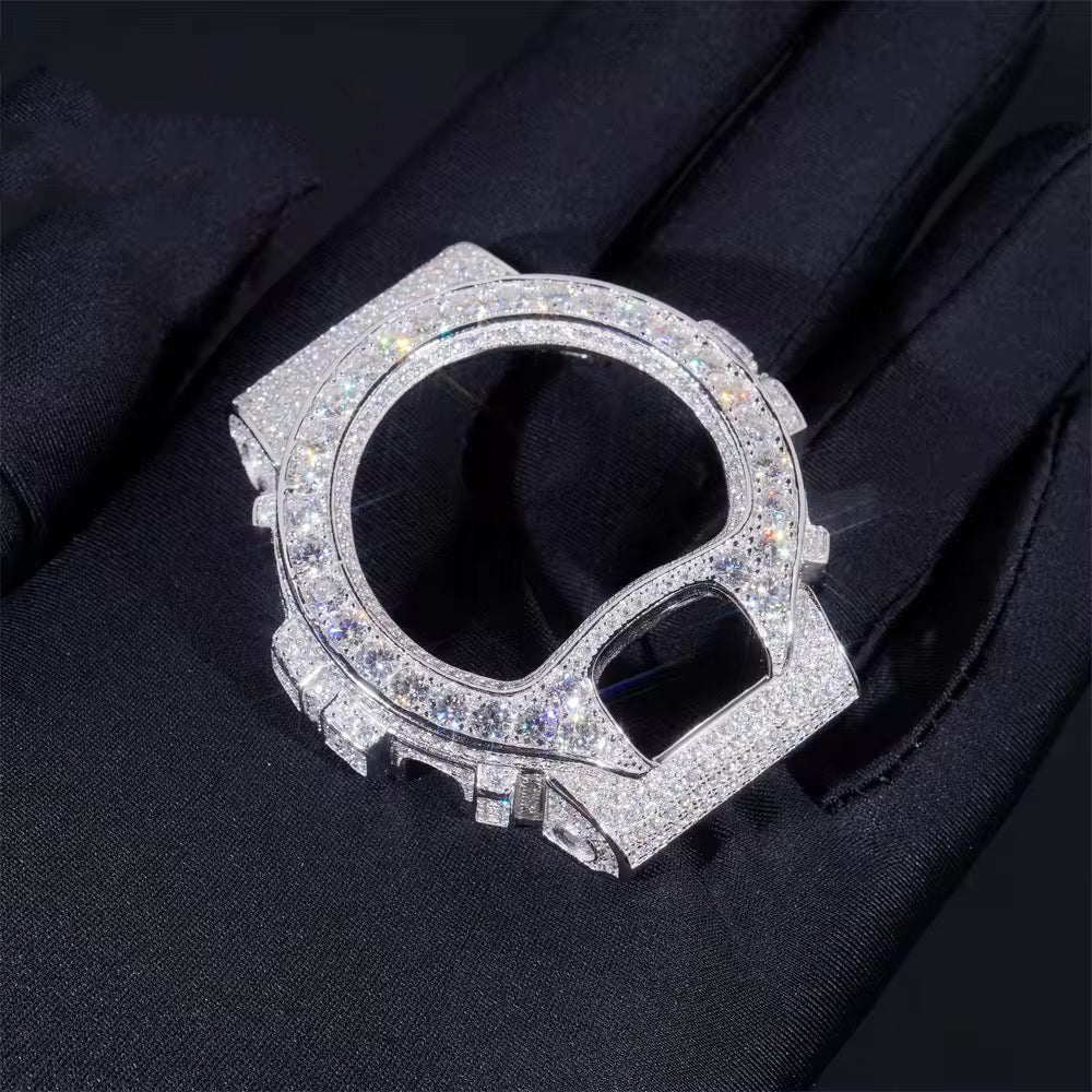 G Shock DW6900 Moissanite Watch Case 14K Gold