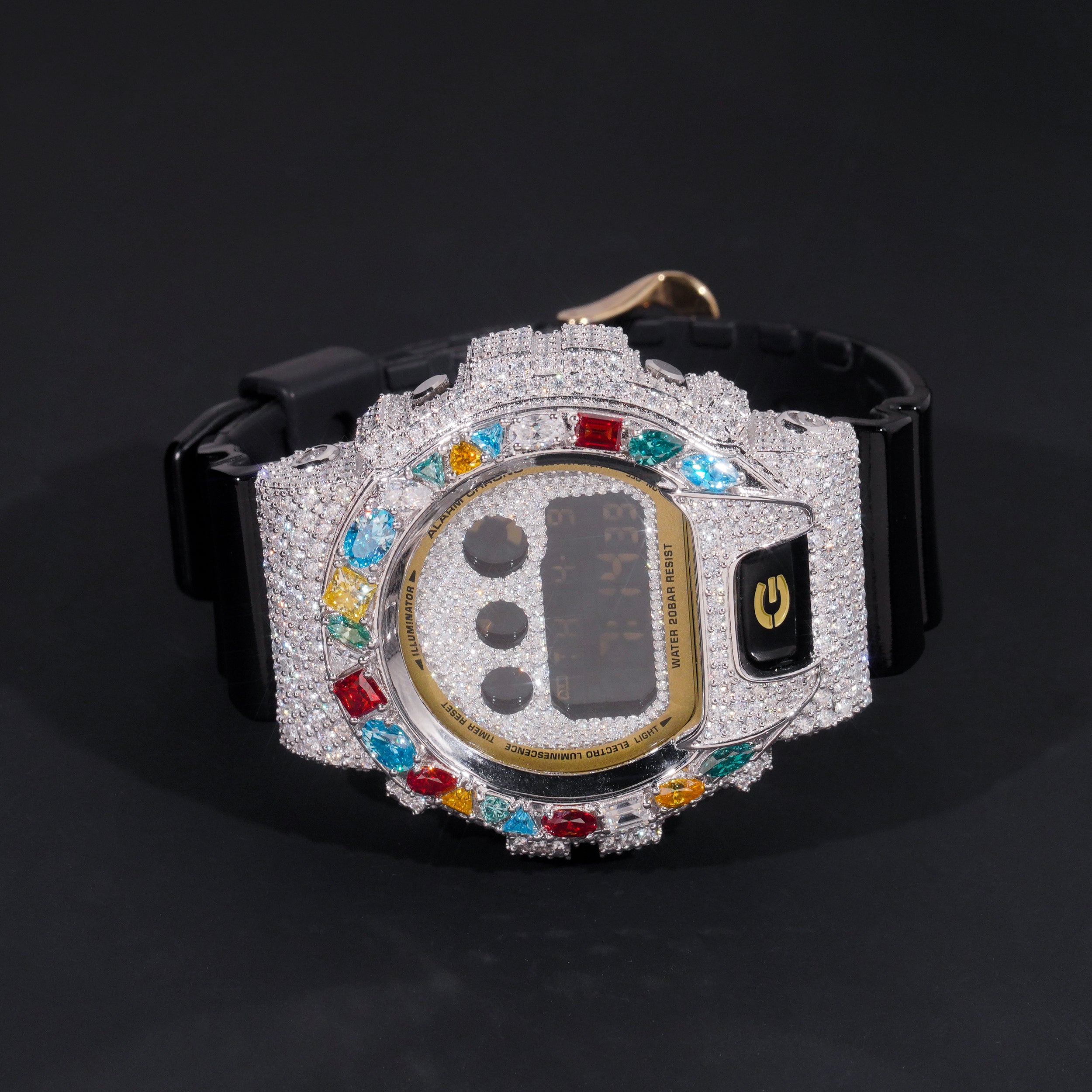 G Shock DW6900 Moissanite Watches Case 10K Gold