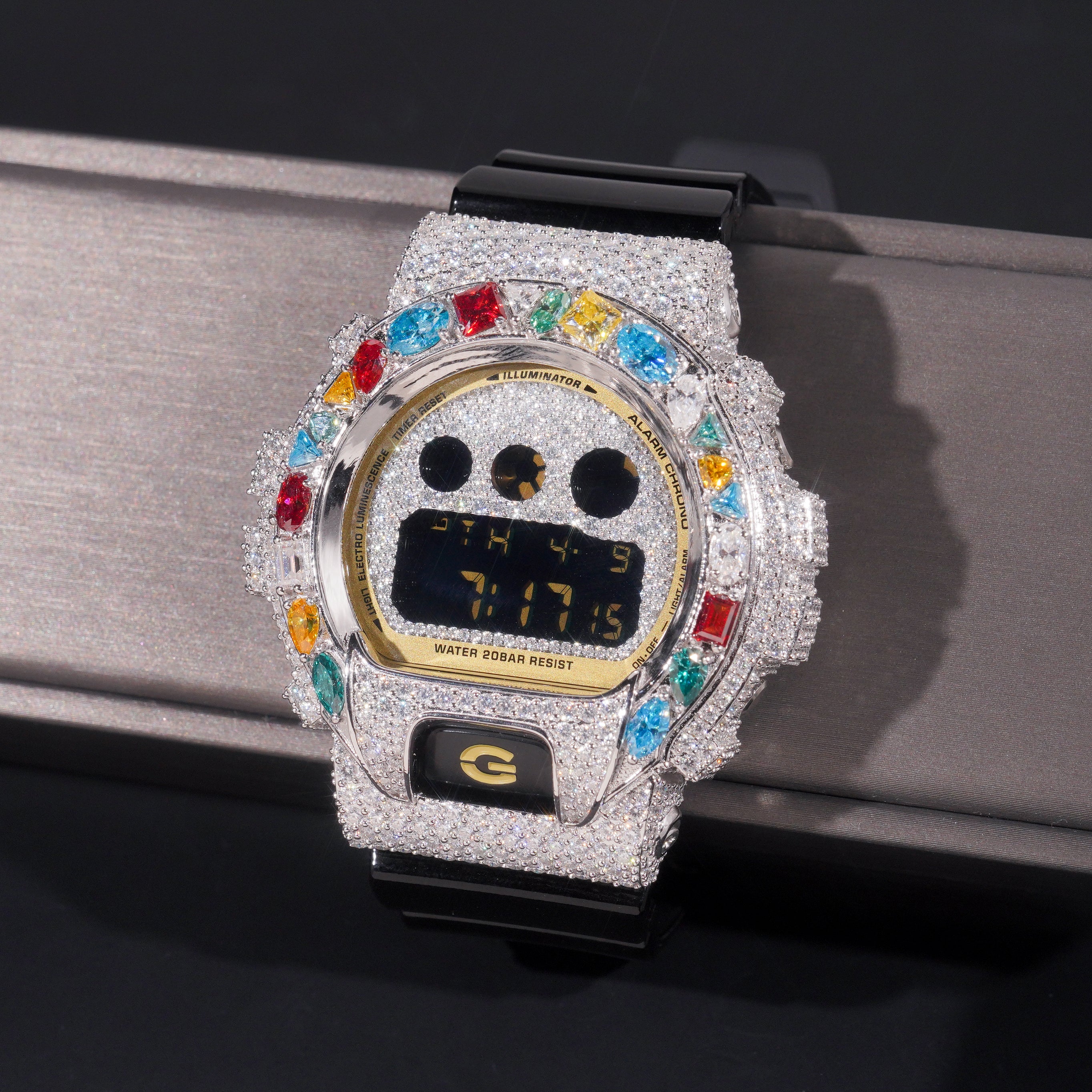 G Shock DW6900 Moissanite Watches Case 10K Gold
