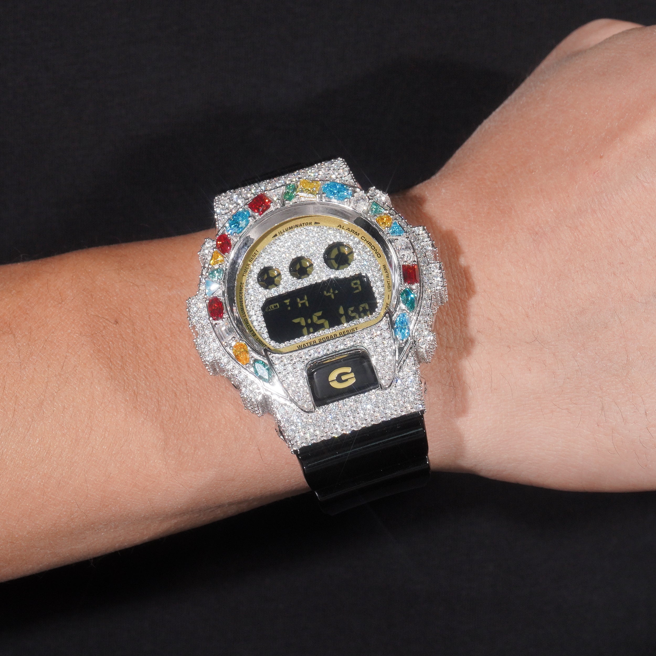 G Shock DW6900 Moissanite Watches Case 10K Gold