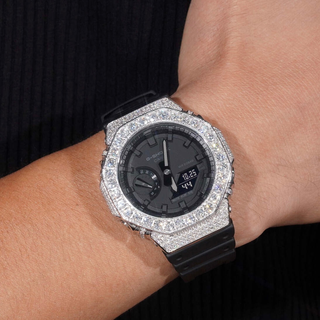 G Shock GA2100 Diamond Watch Case 14K Gold