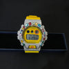 G Shock Iced Out DW6900 Moissanite Watch Case 10K Gold