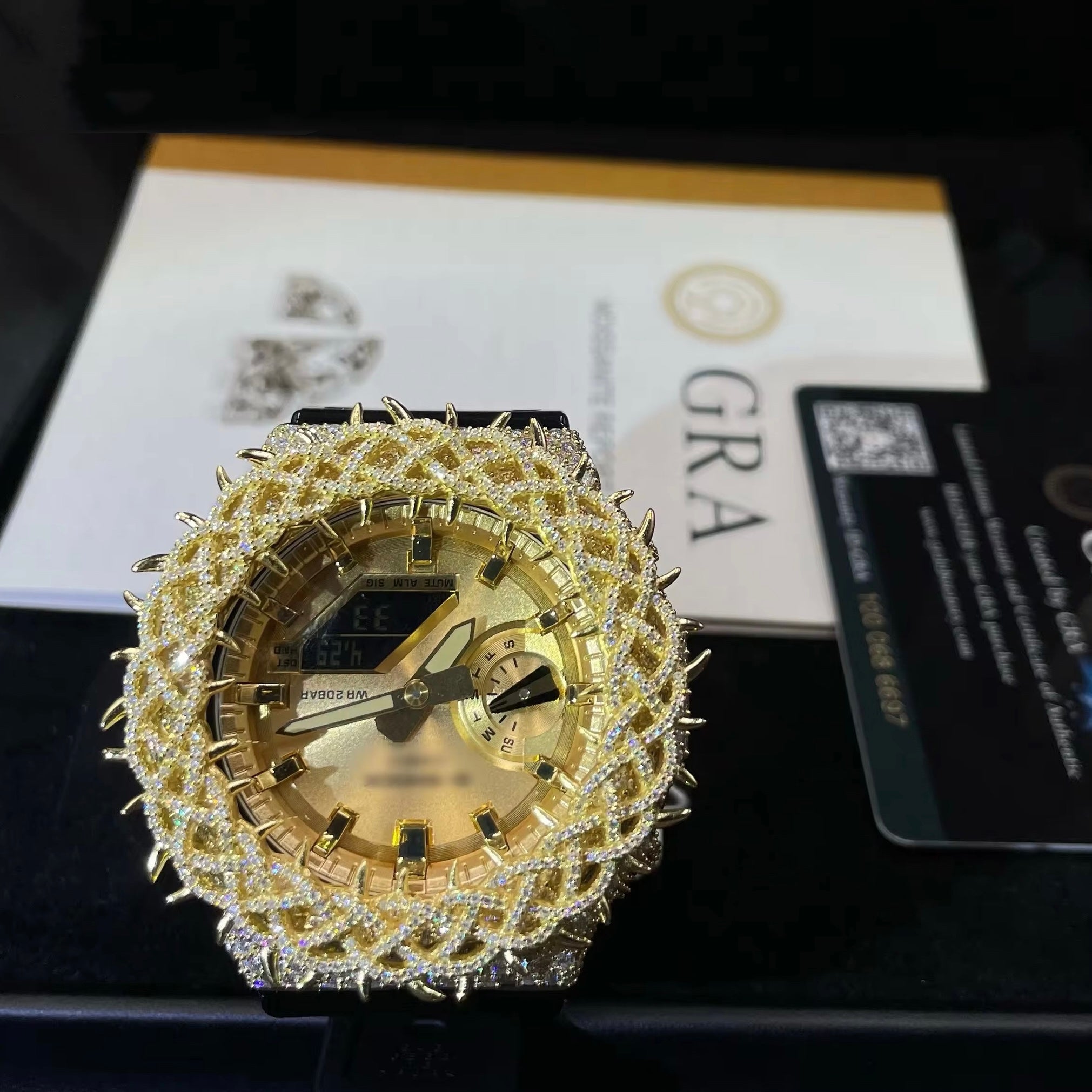 G Shock Iced Out GA2100 Diamond Watches Case 14K Gold