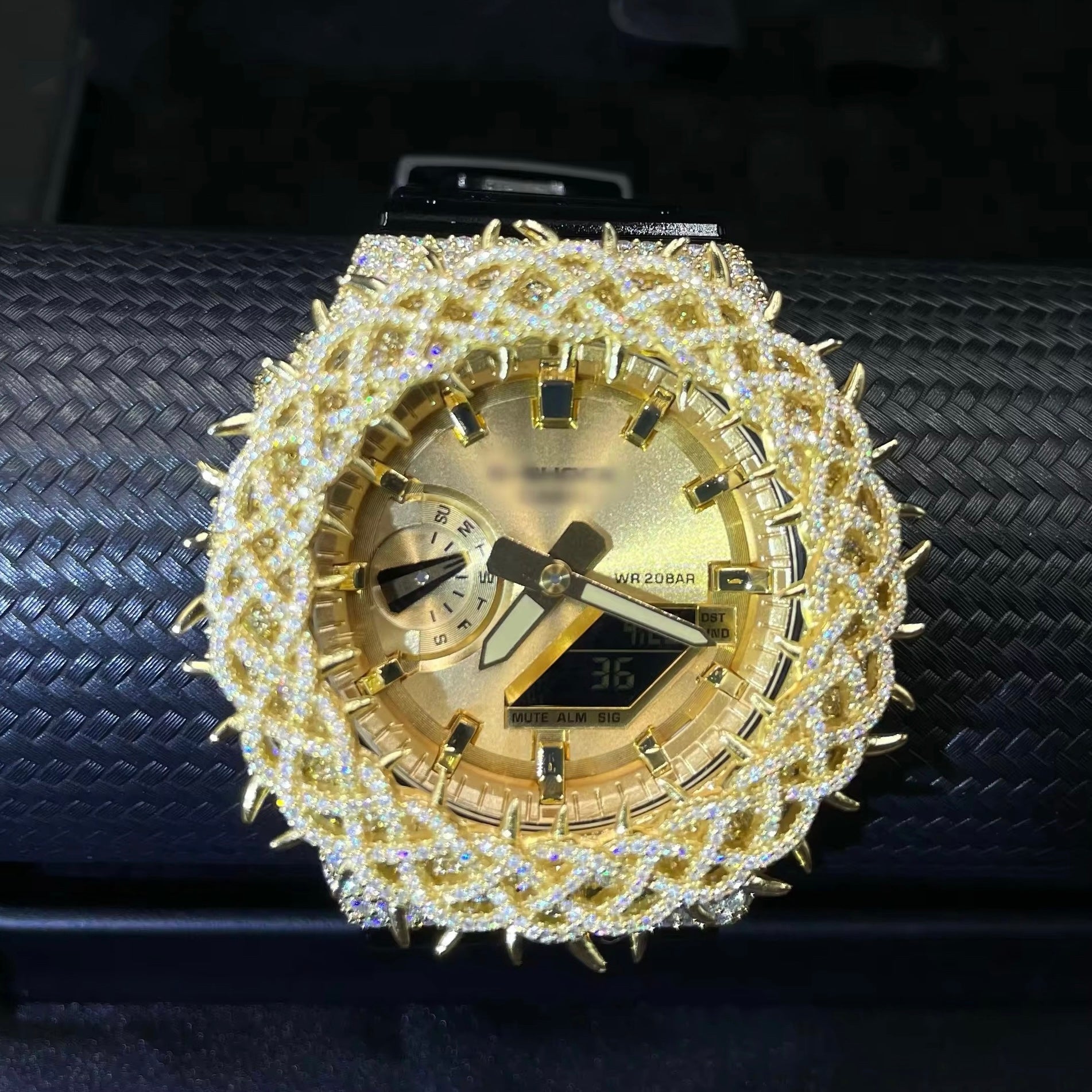 G Shock Iced Out GA2100 Diamond Watches Case 14K Gold