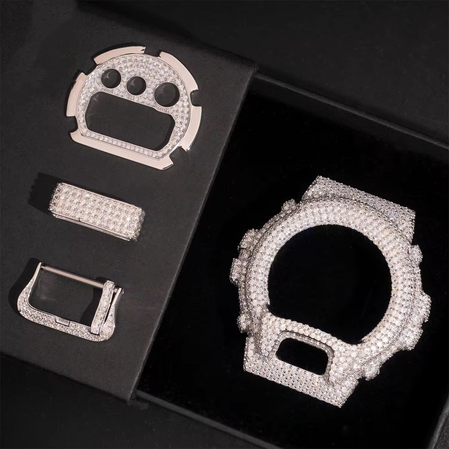 G Shock Sets Iced Out DW6900 Diamond Watches Case 14K Gold