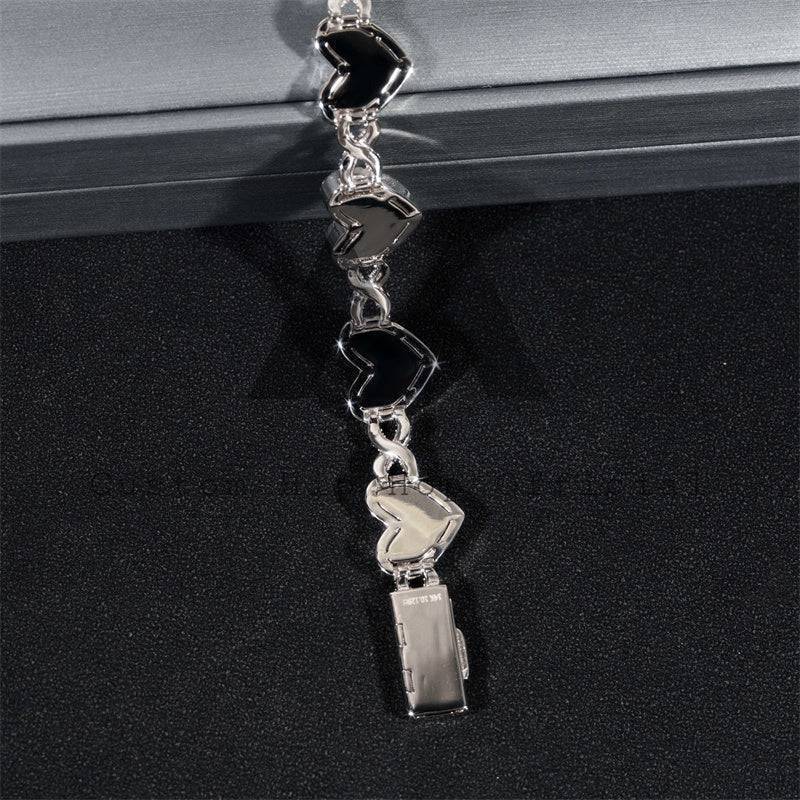 925 Silver Heart Infinity Bracelet with Moissanite Diamond3