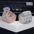 925 Sterling Silver Pass Diamond Tester Men Fashion Baguette Moissanite Iced Out Hip Hop Ring