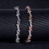 925 Sterling Silver Men Jewelry 6MM Moissanite Diamond Iced Out Wire Barber Bracelet
