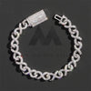 10MM Iced Out Sterling Silver 925 Infinity Link Bracelet Moissanite Hip Hop Jewelry