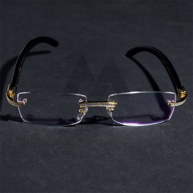 Moissanite Baguette Diamond Glasses 14K Gold