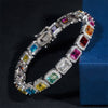 Fashion design hip hop jewelry with GRA certificated pass diamond tester colored moissanite tennis bracelet halo style in 925 silver3