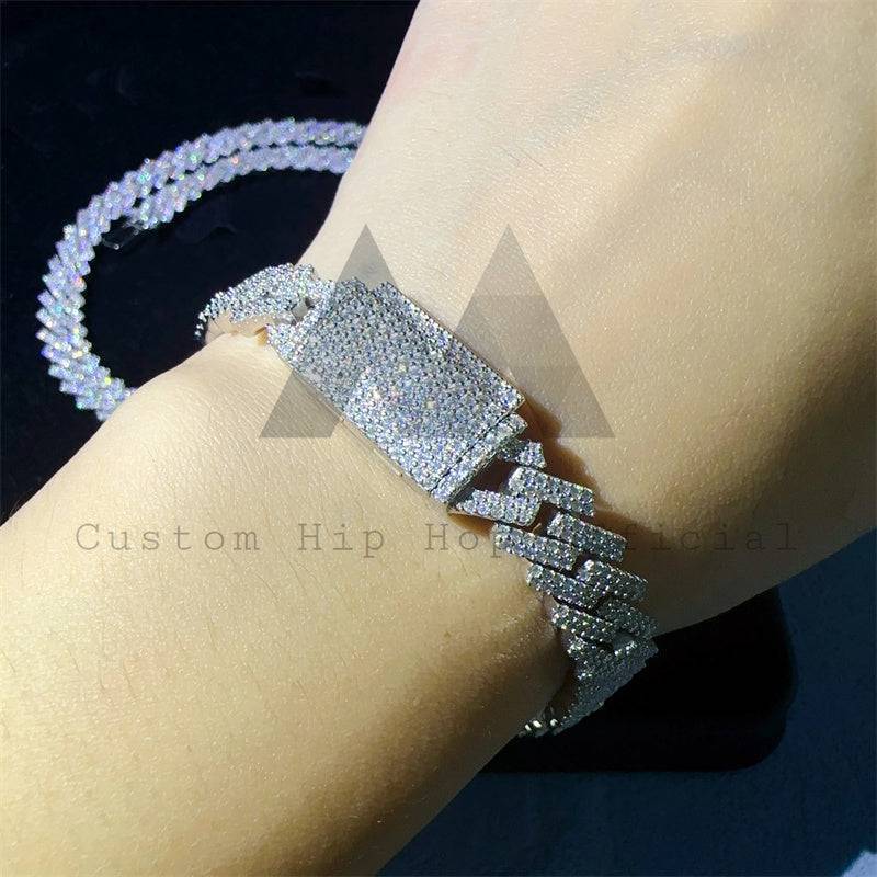 10mm Moissanite Miami Cuban Link Chain 14K Gold