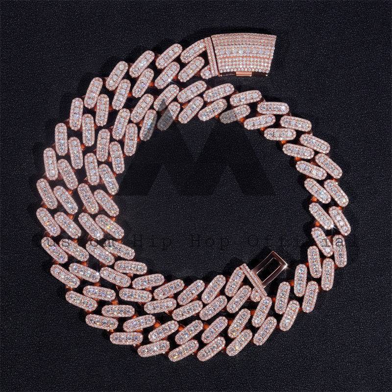 15mm Moissanite Miami Cuban Link Chain 10K Gold