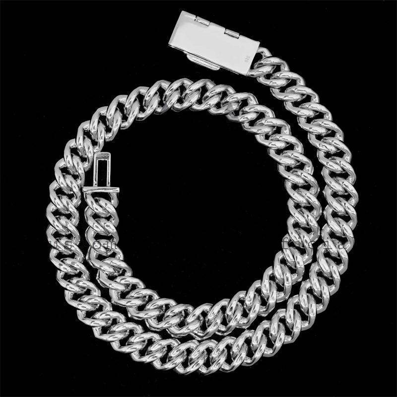 13mm Iced Out Moissanite Miami Cuban Link Chain 14K Gold
