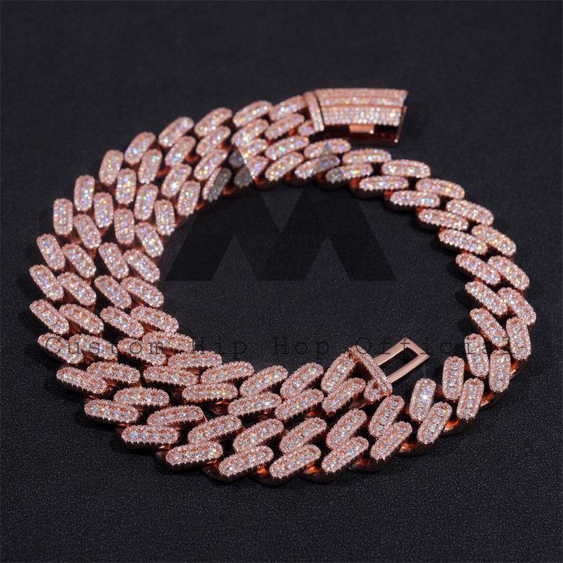 15mm Moissanite Miami Cuban Link Chain 10K Gold
