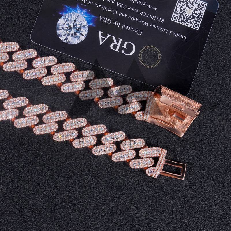 15mm Moissanite Miami Cuban Link Chain 10K Gold