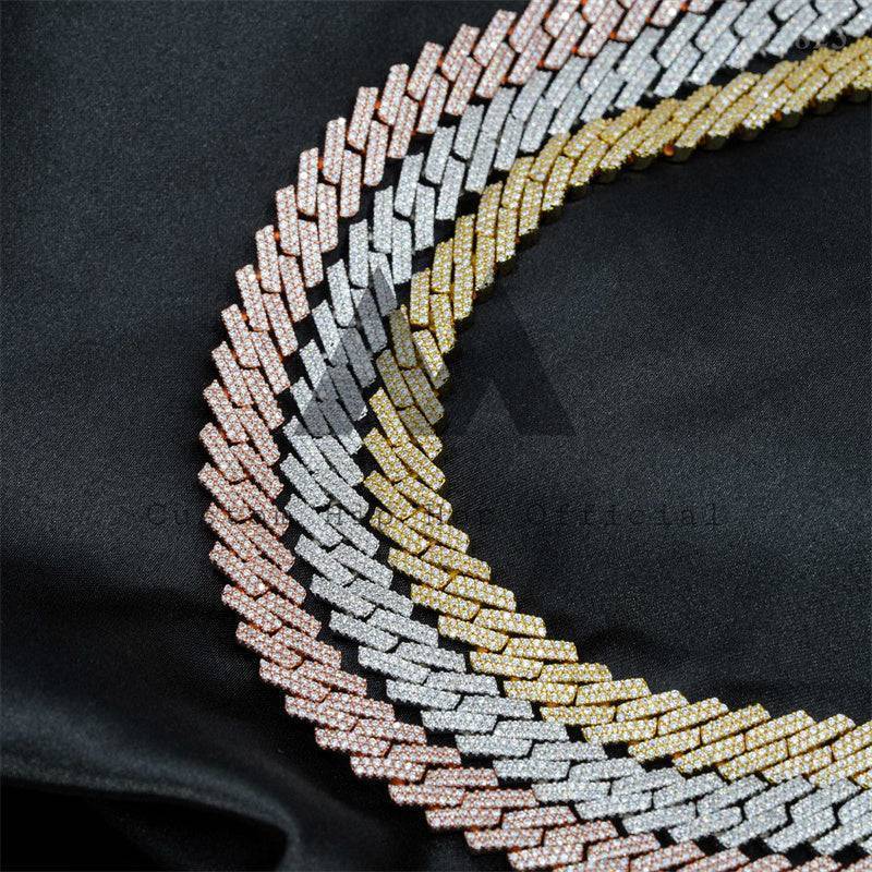 10mm Moissanite Miami Cuban Link Chain 14K Gold