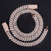 12MM Moissanite Two-Tone Cuban Link Chain 10K Gold