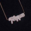 Classic Design 925 Silver Custom Made Name Necklace With VVS Moissanite Diamond