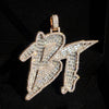 2.5Inch Width Baguette VVS Moissanite Name Pendant Match 4MM Tennis Chain