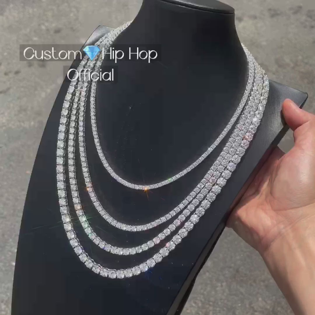 4MM Diamond Tennis Necklace 10K Gold