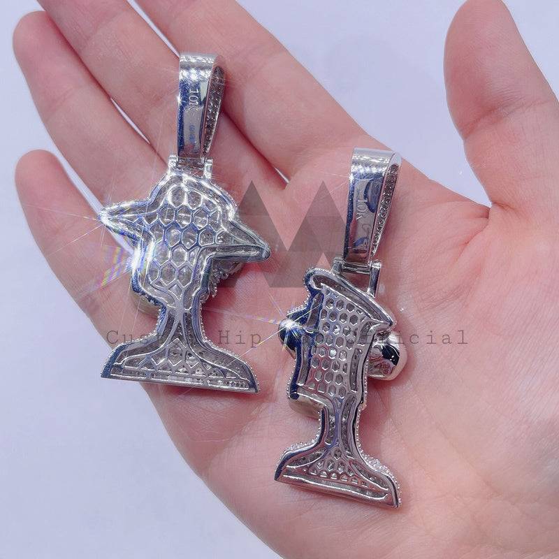 Pingente de prata esterlina VVS Moissanite Iced Out APE 2022 Nova chegada