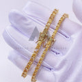 Yellow Gold Plating Over Sterling Silver 3MM 4MM Champagne Moissanite Tennis Bracelet