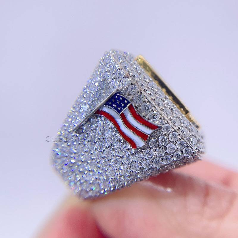 Custom Dream Chaser Championship Ring hip hop jewelry with country flags3