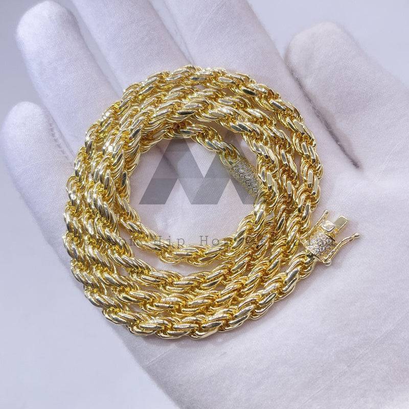 6MM Diamond Cut Rope Chain 10K Gold