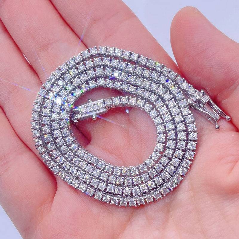 2MM Diamond Tennis Chain 14K Gold