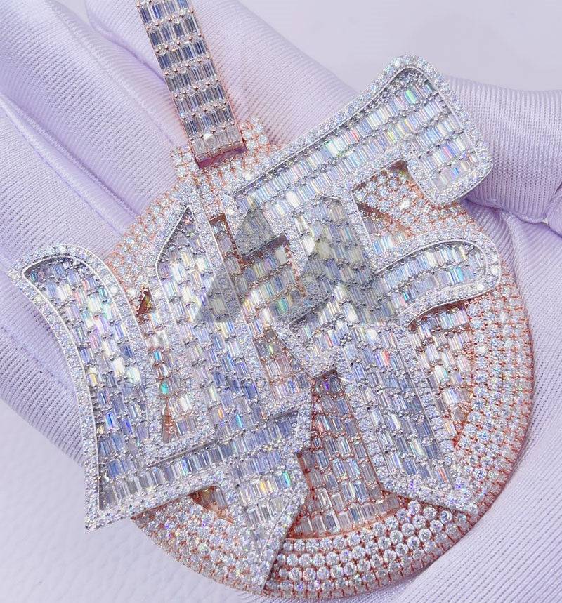 925 Sterling Silver '4F' Iced Out Pendant Hip Hop Jewelry