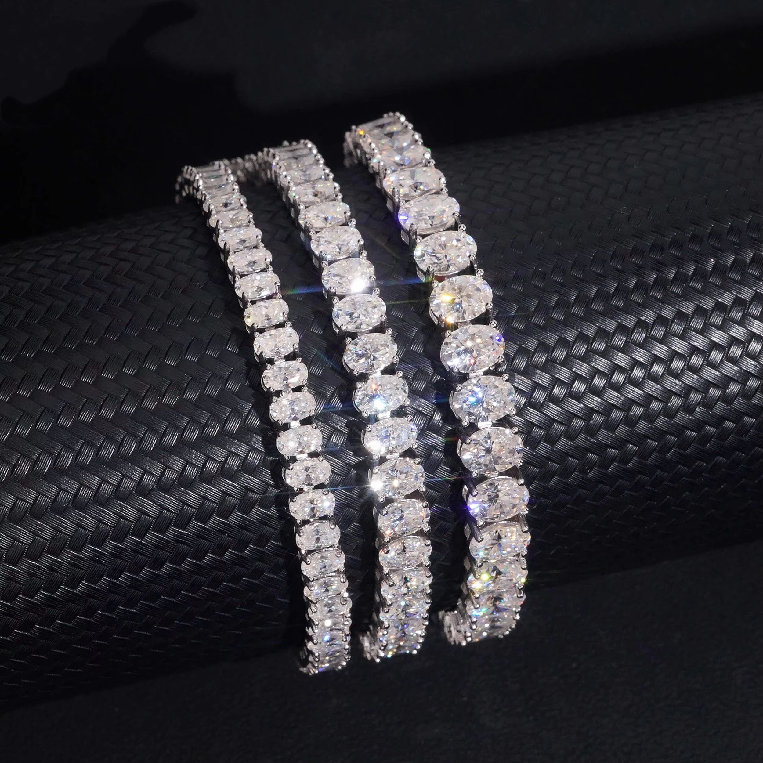 Oval Cut Moissanite Diamond Tennis Bracelet